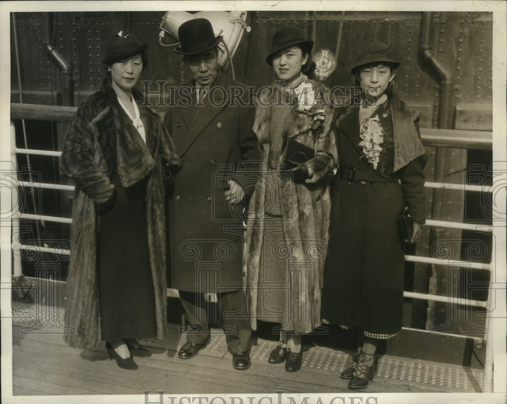 1934 Press Photo New York Toshihiki Taketomi Japanese ambassador in NYC - Historic Images