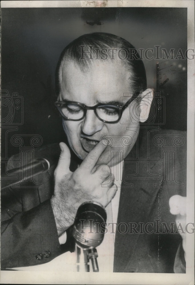 1954 Press Photo New York Sen Joseph McCarhy at Senate Rules commitee NYC-Historic Images