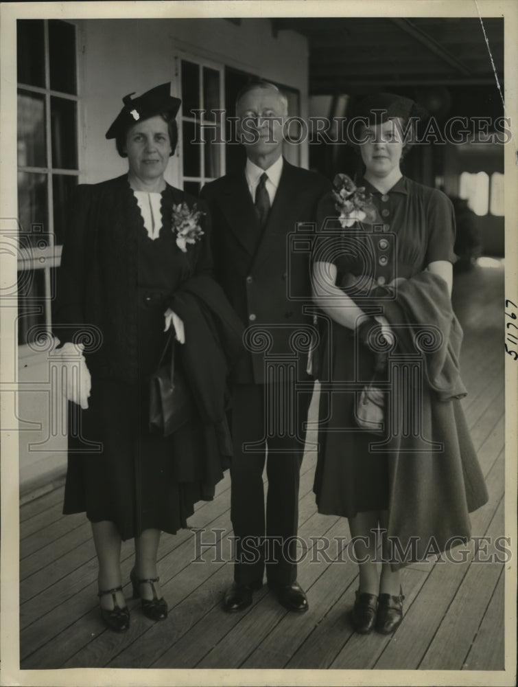 1939 Press Photo new York Robert Caldwell US minister to Bolivia arrives NYC - Historic Images