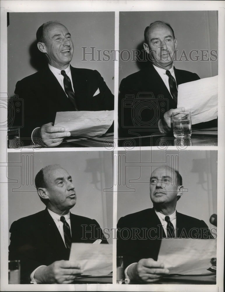 1956 Press Photo New York Presidential Hopeful Adlai Stevenson NYC - Historic Images