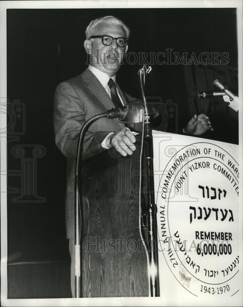 1970 Press Photo New York Arthur J Goldberg address at Hunter College NYC - Historic Images