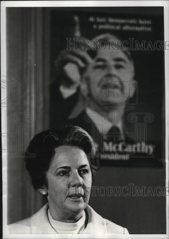 1968 Press Photo New York Mrs Abigail McCarthy Optimistic for Husband&#39;s Win NYC-Historic Images