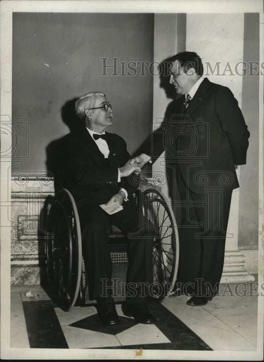 1932 Press Photo New York Rep LaGuardia nd Rep Joseph Mansfield NYC - Historic Images