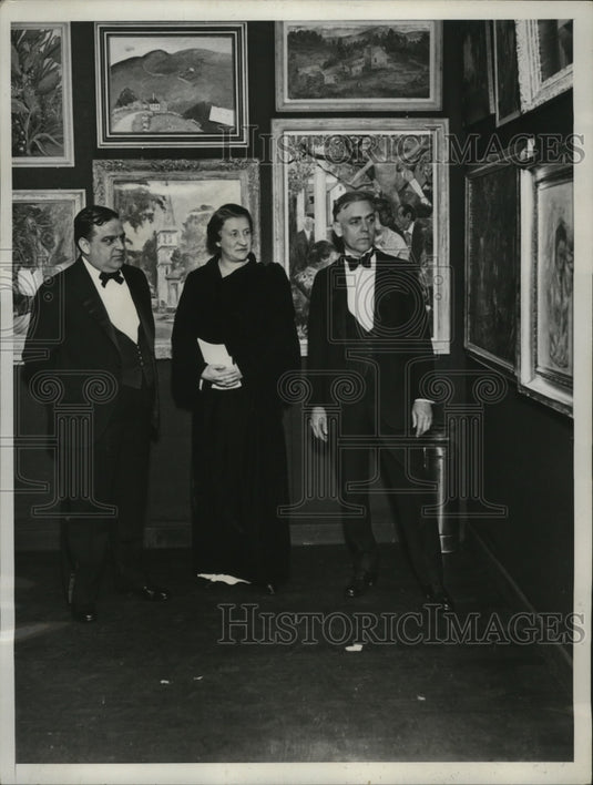 1934 Press Photo New York Mayor & Mrs Fiorello LaGuardia. Wood Baylor in NYC - Historic Images