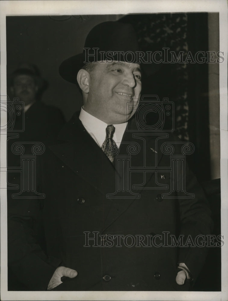 1937 Press Photo New York Mayor LaGuardia Leaves Conference with Roosevelt NYC - Historic Images