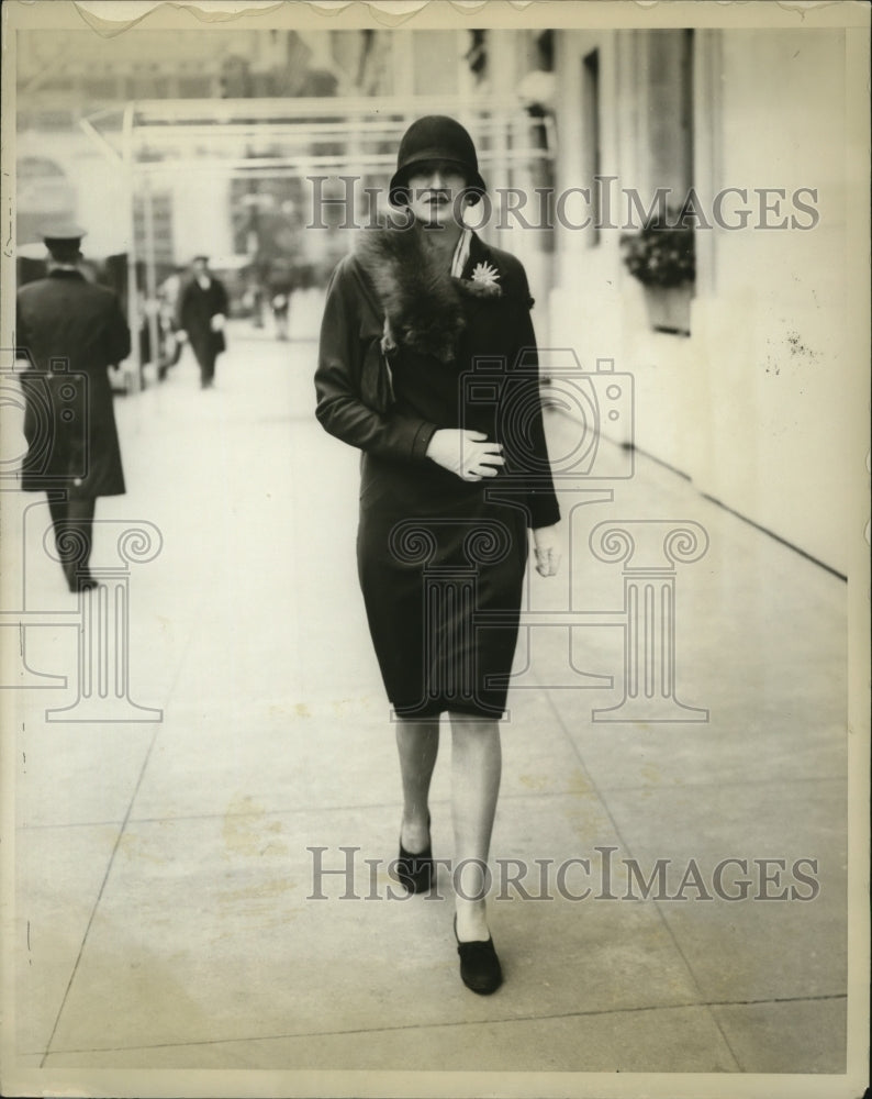 1928 Press Photo New York Agnes William on Park Avenue NYC - Historic Images