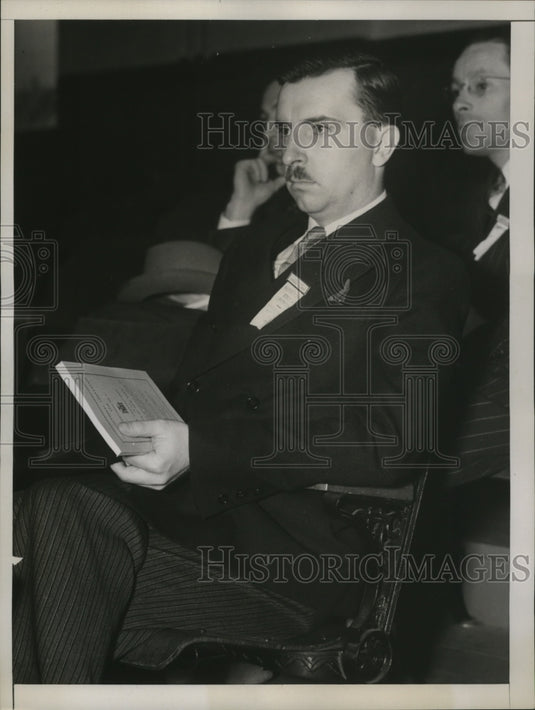 1938 Press Photo New York Sarto Fournier Canadian Parlimentarian in NYC-Historic Images