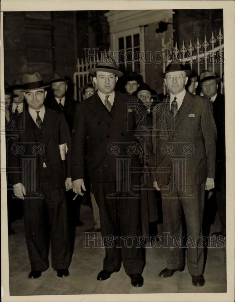 1938 Press Photo Frank Murphy and other Union officials at City Hall, New York- Historic Images