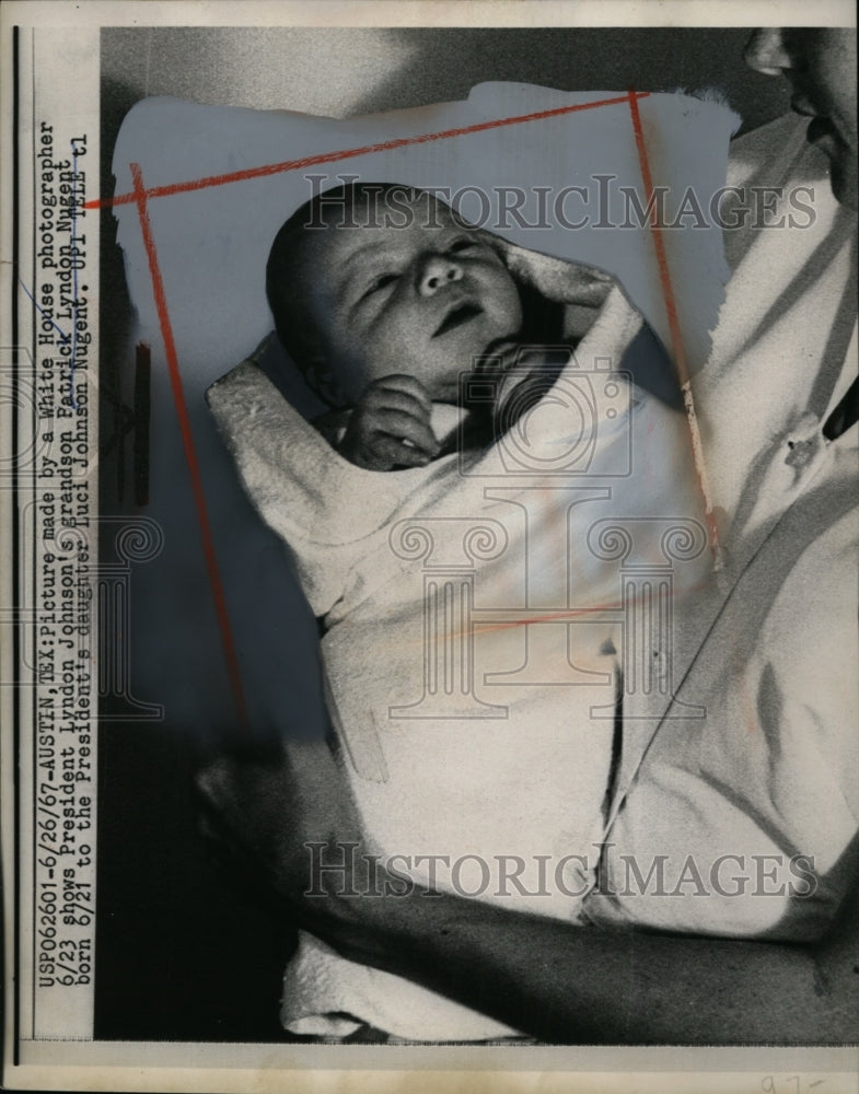 1967 Baby Patrick Lyndon Nugent, President&#39;s Grandson, Austin, Texas - Historic Images