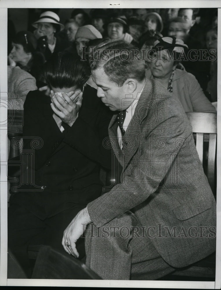 1934 Press Photo Louis R Payne with father Lucius Payne on Right After Verdict - Historic Images