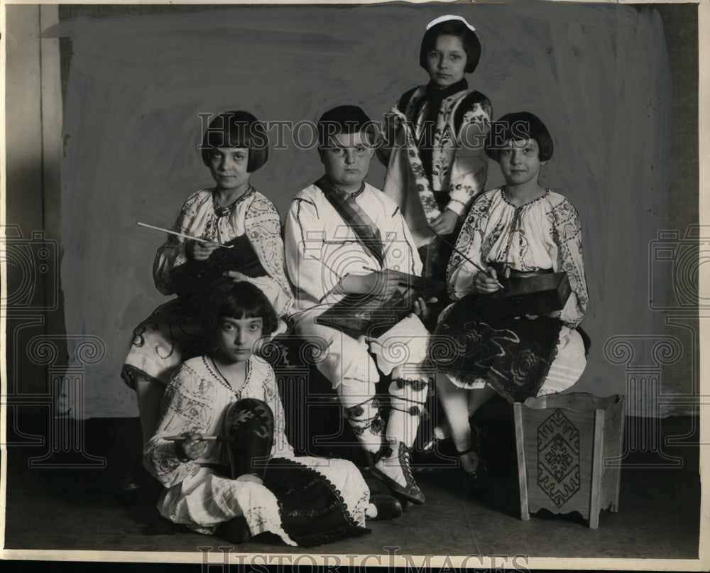 1929 Press Photo Mary Herta, Leontina Culca, Nick Goia, V Milea, S Saghin-Historic Images