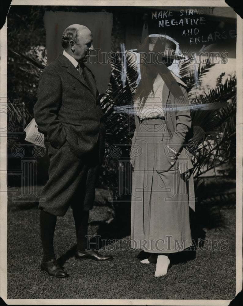 1923 Press Photo Mr &amp; Mrs George Barr McCutcheon of Pasadena writers colony - Historic Images
