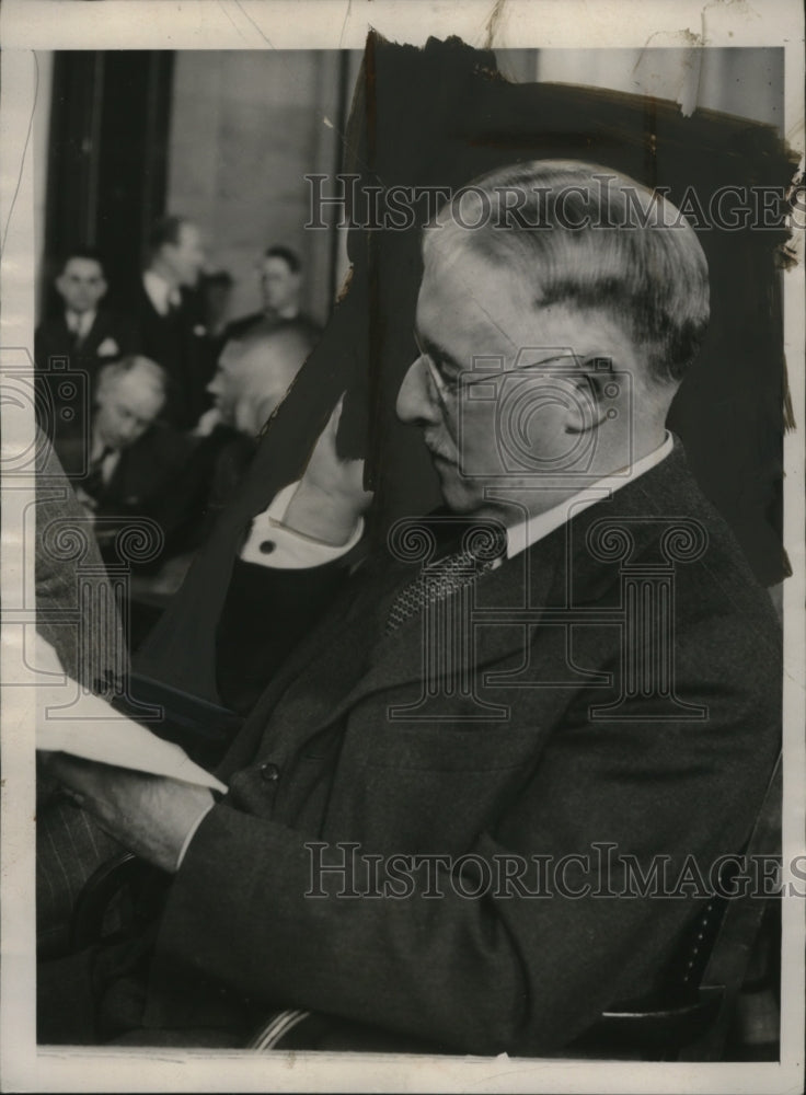 1939 Former Secretary of State Henry L Stimson at Senate hearing - Historic Images