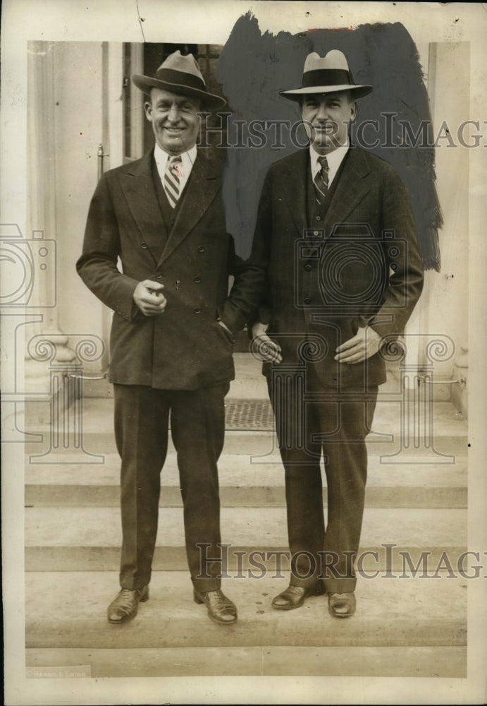 1928 Press Photo Charles B. Robbins, Hanford MacNider at White House - neo01874-Historic Images