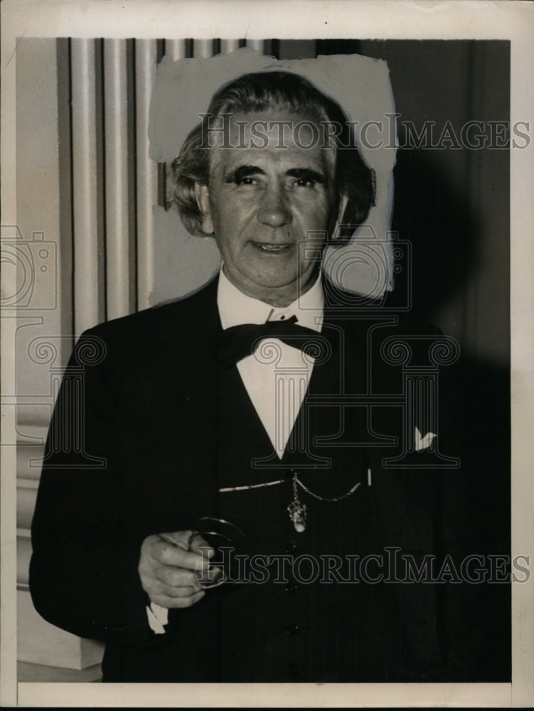 1938 Press Photo Tom Davis counsel of Brotherhood of Railroad  Trainmen - Historic Images