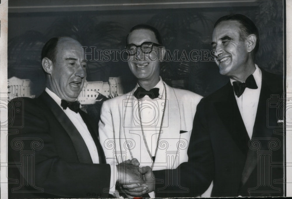 1956 Press Photo President candidates Walter George, Adlai Stevenson, E Kefauver - Historic Images