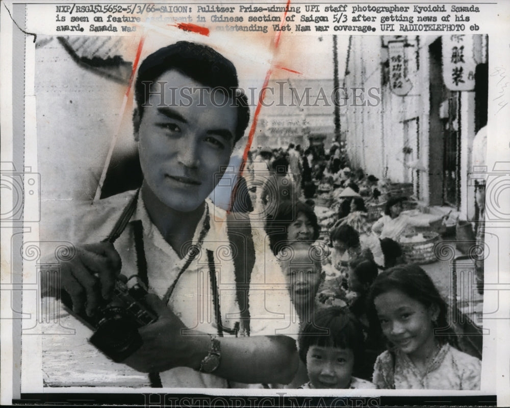 1966 Press Photo Pulitzer Prize winner &amp; UPI staffer Kyoichi Sanada in Saigon-Historic Images