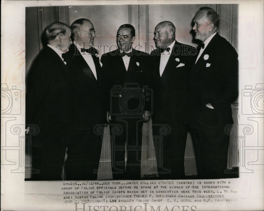 1948 New York Mayor William O'Dwyer at Police Chiefs Dinner - Historic Images