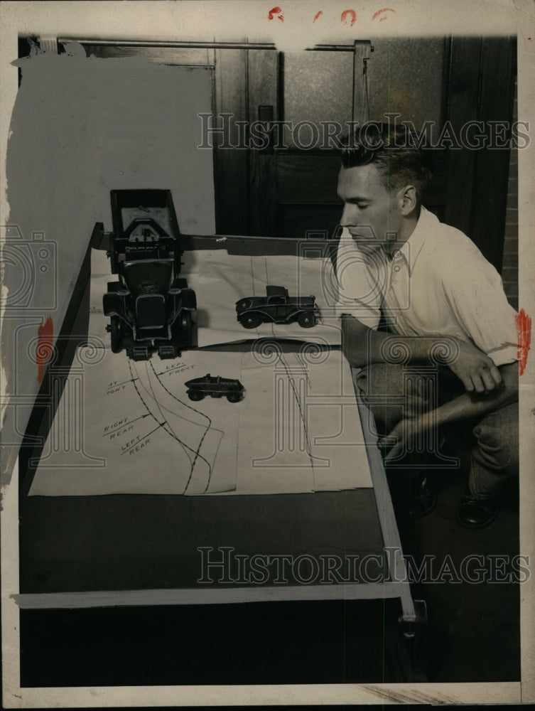 1928 Press Photo Model Cars in Braking Study, US Bureau of Standards - neo02421-Historic Images