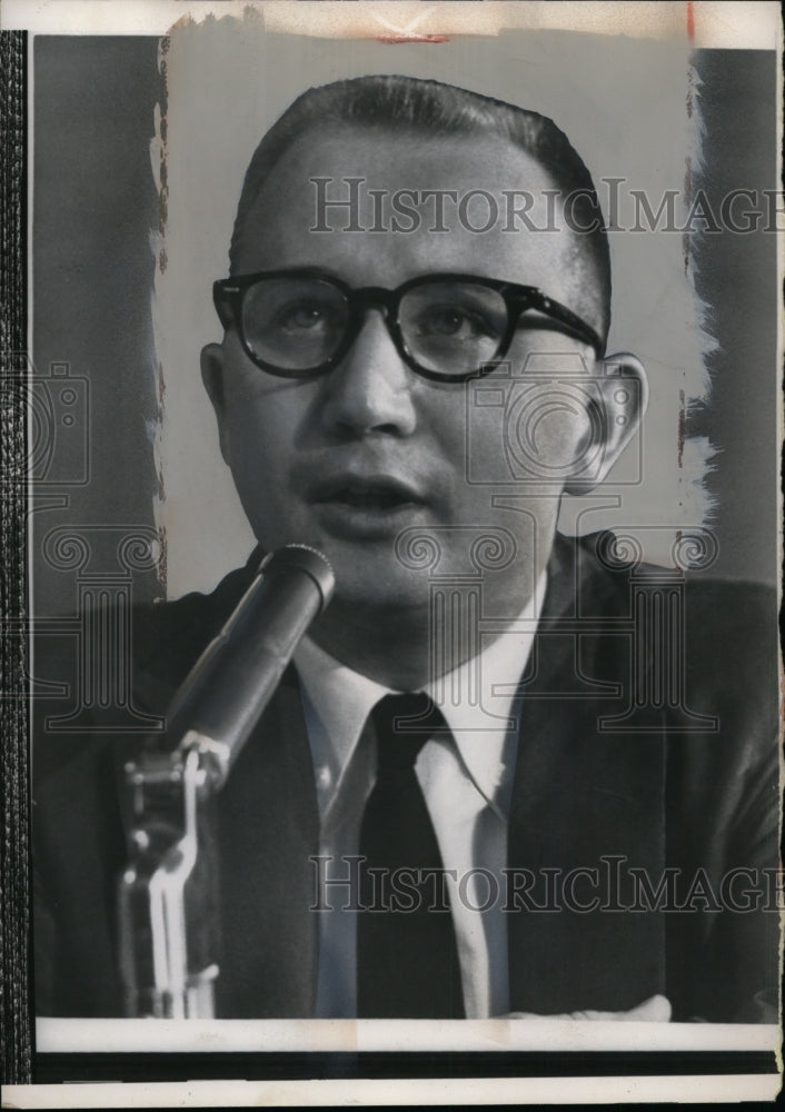 1957 Press Photo John McNiff at Senate Labor Rackets Committee Hearing - Historic Images