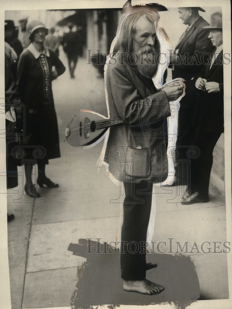 1925 Press Photo Peter Cassidy, Living on 50 Cents Per Week, Los Angeles - Historic Images