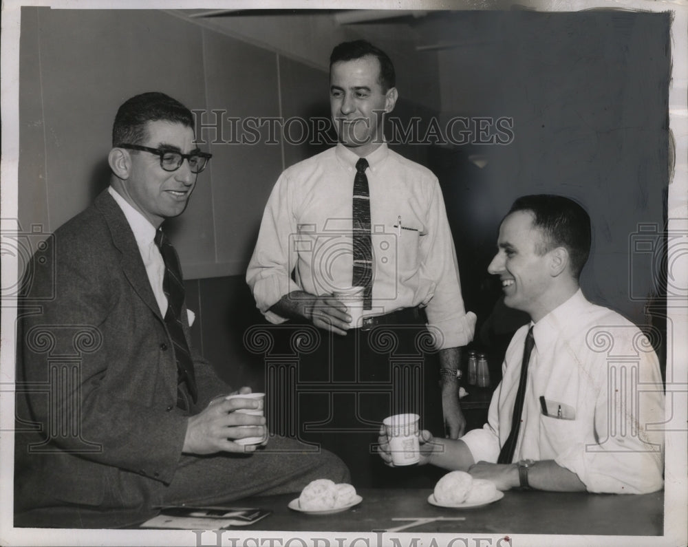 1957 J.E. Adams, Leonard Sterle, John Bromelmeier at White Motor Co. - Historic Images