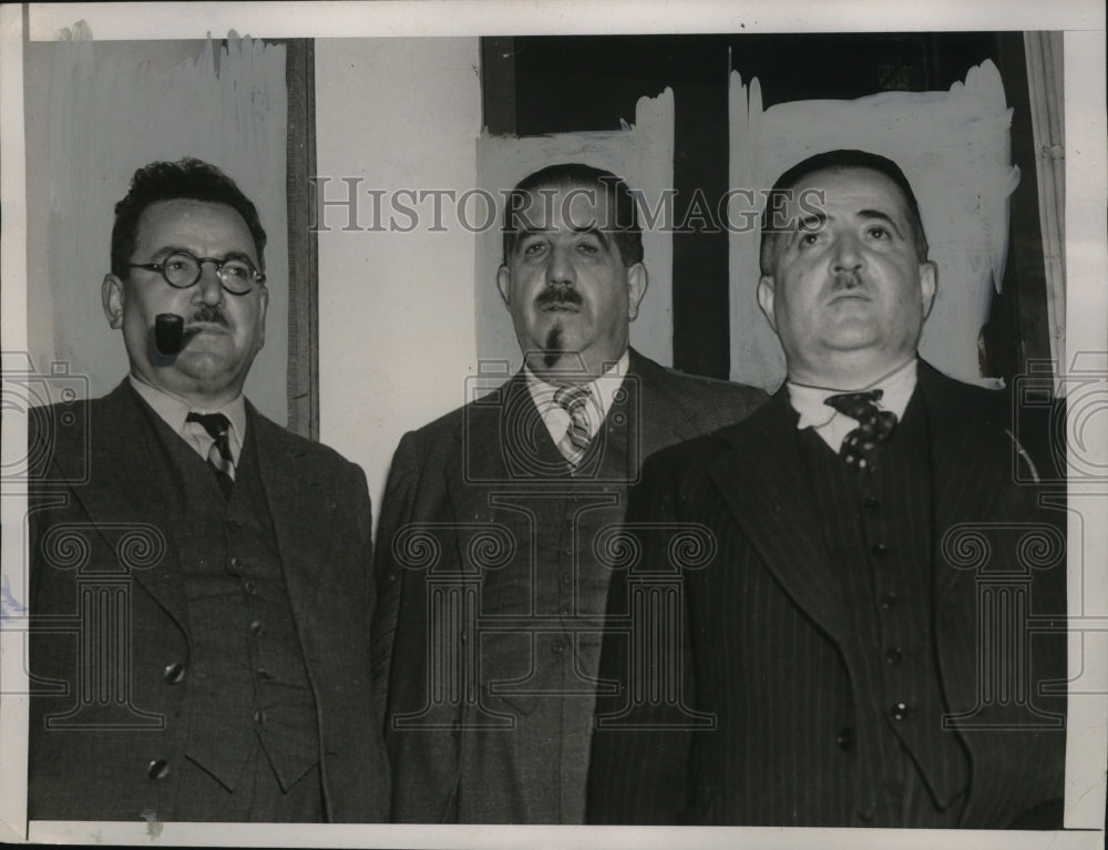 1938 Press Photo French Labor Leaders Arriving in New York City Aboard &quot;Paris&quot; - Historic Images