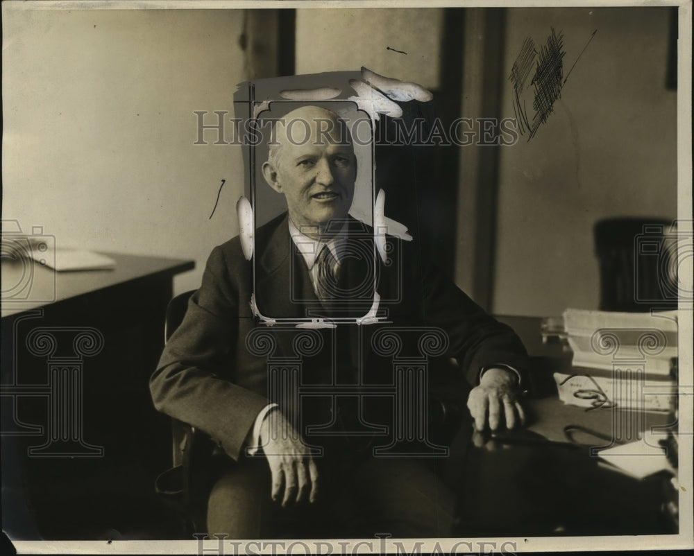 1925 Press Photo Admiral Hutchinson Cone resigned from Emergency Fleet position-Historic Images