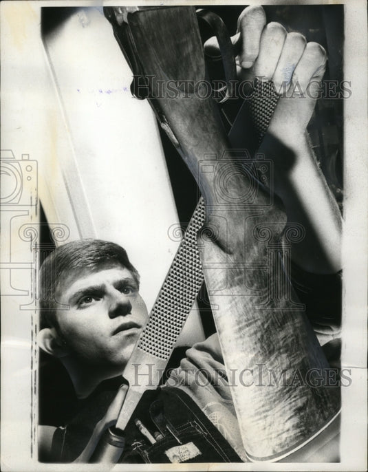 1969 Dennis Lewis, Sells Fitted Guns, Cuba, Wisconsin  - Historic Images