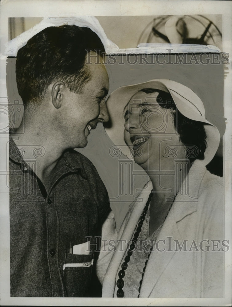 1934 David A. Lamson &amp; Sister Margaret Lamson at San Quentin Prison - Historic Images