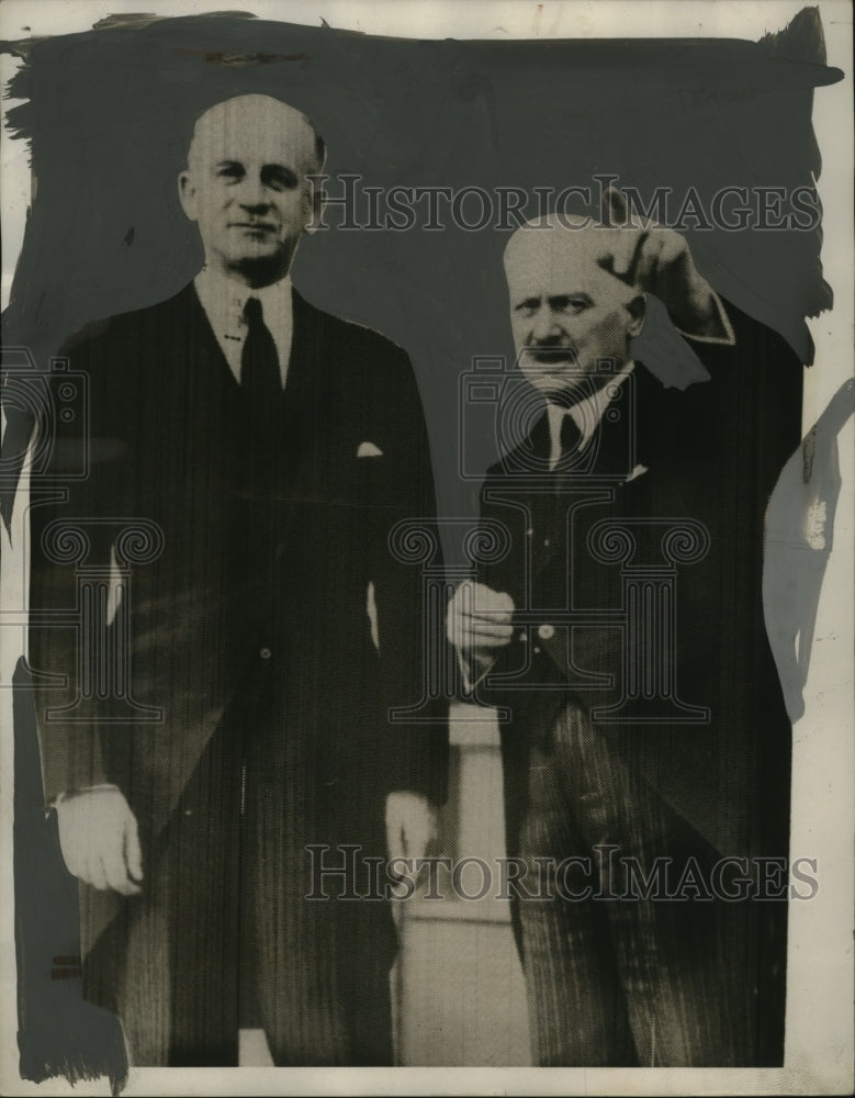 1940 Sumner Welles, Albert Lebrun at Elysee Palace, Paris, France - Historic Images