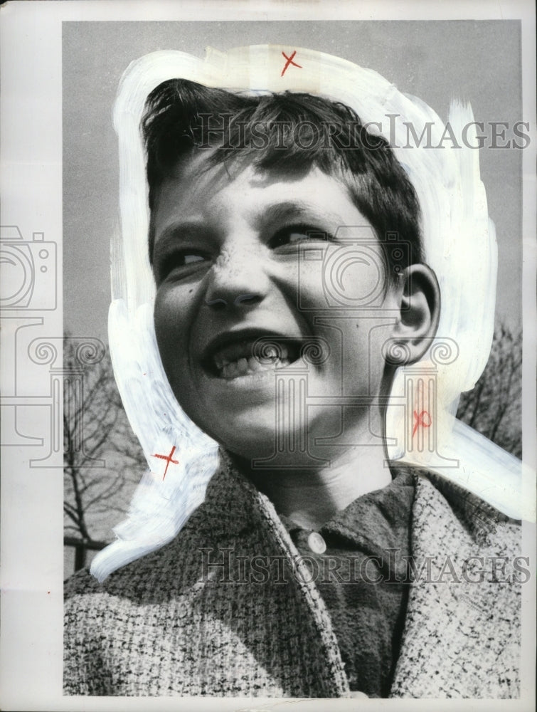 1961 Children Young boy with big smile  - Historic Images
