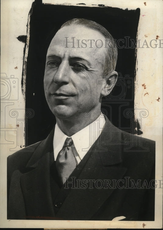 1935 Press Photo Harper Sibley possible President US Chamber of Commerce-Historic Images