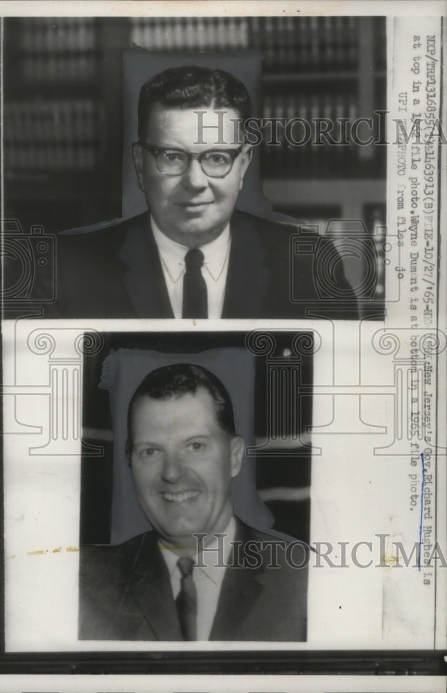 1965 Press Photo New Jersey Gov Richard Hughes &amp; Wayne Dumont - neo03919-Historic Images