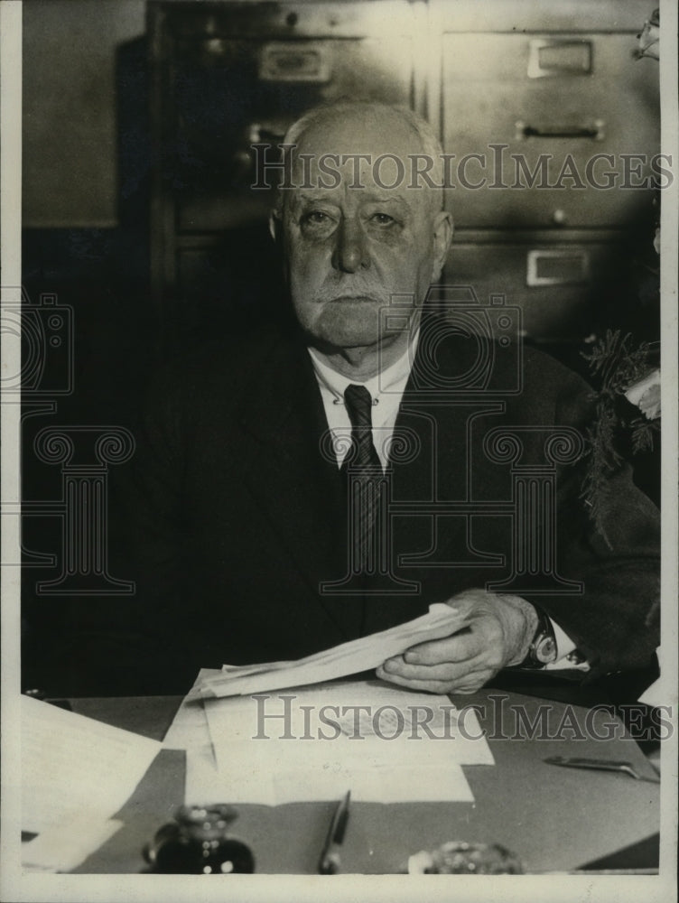 1933 Press Photo Carter Harrison Sworn in Collector of Internal Revenue, Chicago - Historic Images