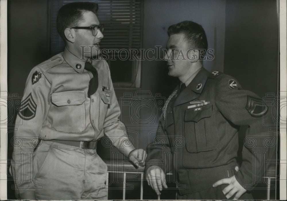1954 Sgts Donald Sherrick, John Davis in Cpl Dickenson Court Martial - Historic Images