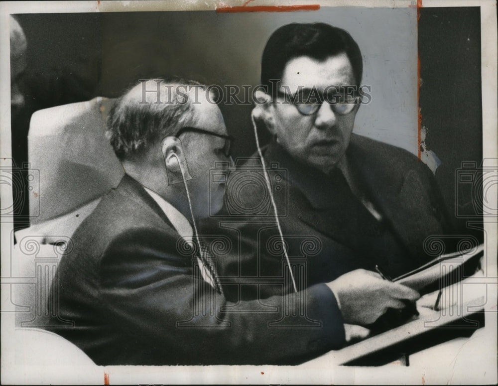 1952 Valerian A. Zorin & Andrei A. Gromyko Soviet delegates to UN - Historic Images