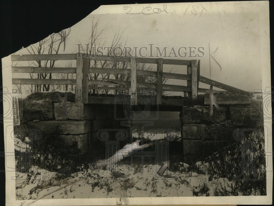 1920 Press Photo Site Where Edward Kneip Found Murdered, Rochester, England-Historic Images