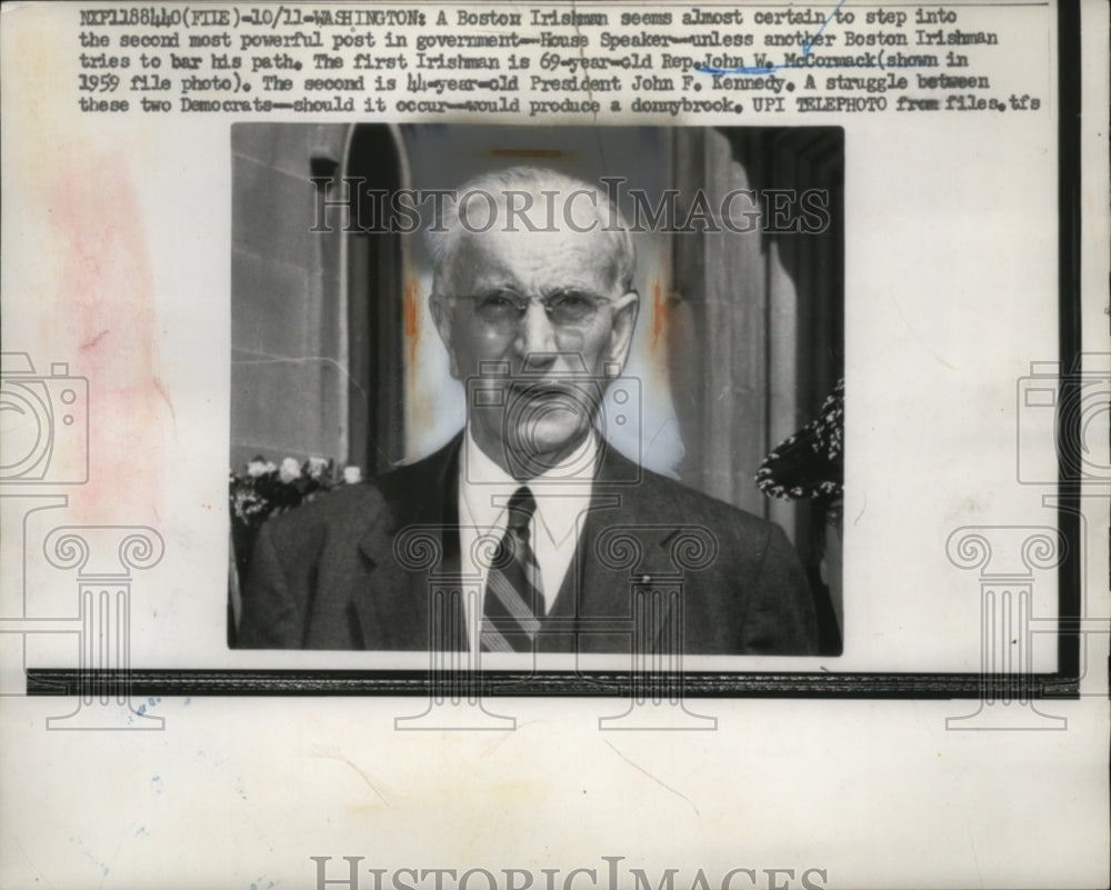 1959 Congressman John W. McCormack  - Historic Images