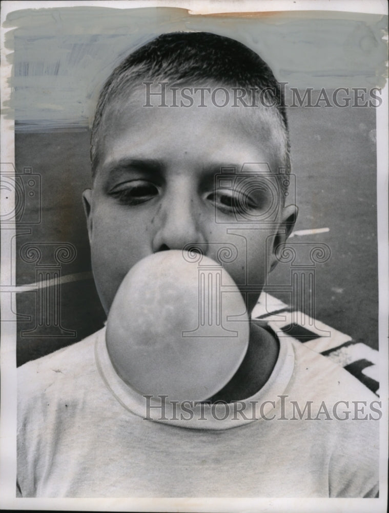 1961 Robert Mlagovsky Blowing Gum Bubble  - Historic Images