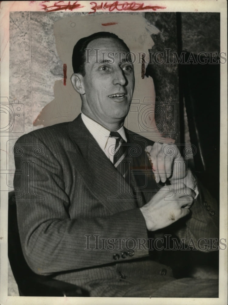 1941 Press Photo Harry Bridges at Deportation Hearing, San Francisco, California - Historic Images