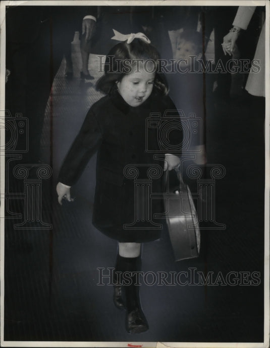 1969 Press Photo Princess Alexia of Greece at Fiumicino Airport, Rome, Italy-Historic Images