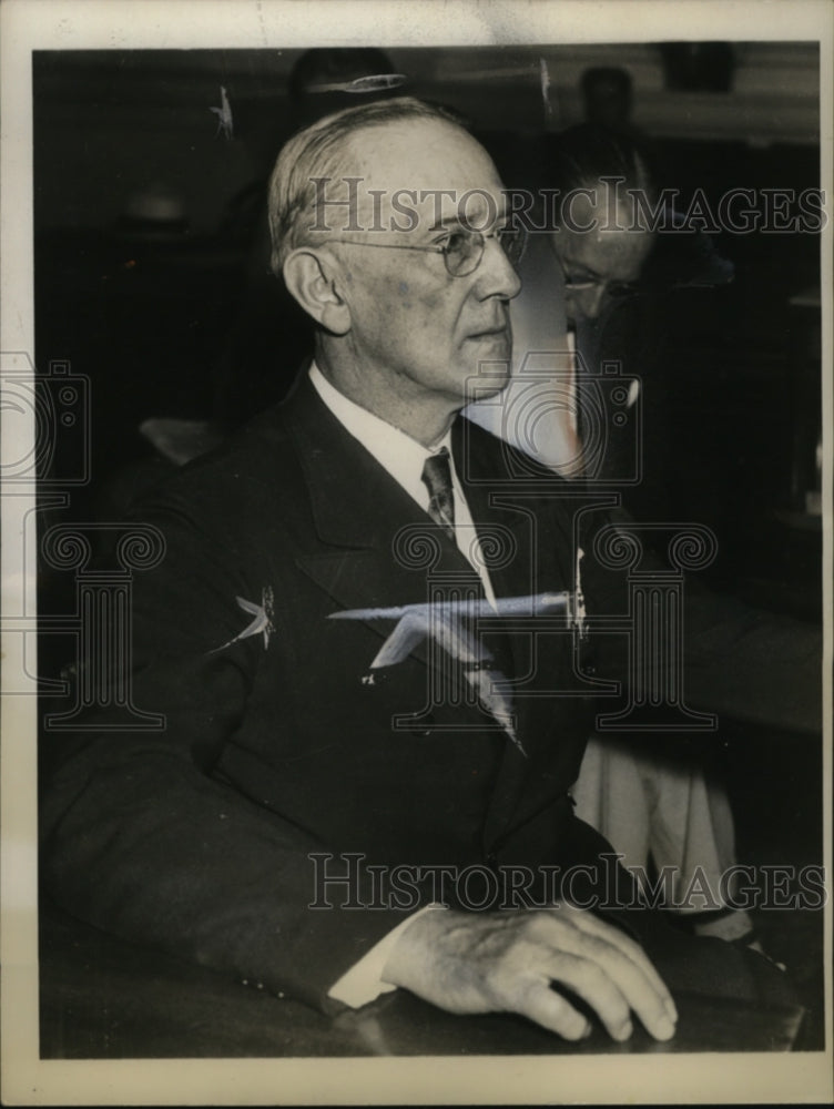 1936 Press Photo Dr. Alfred J. Wright at Townsend Old Age Pension Plan Hearing-Historic Images