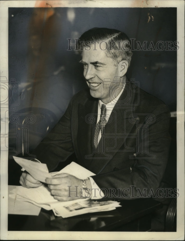 1938 Press Photo Henry Wallace at Senate Farm Unemployment Investigation-Historic Images