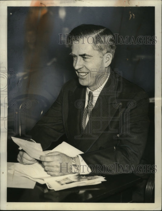 1938 Press Photo Henry Wallace at Senate Farm Unemployment Investigation-Historic Images