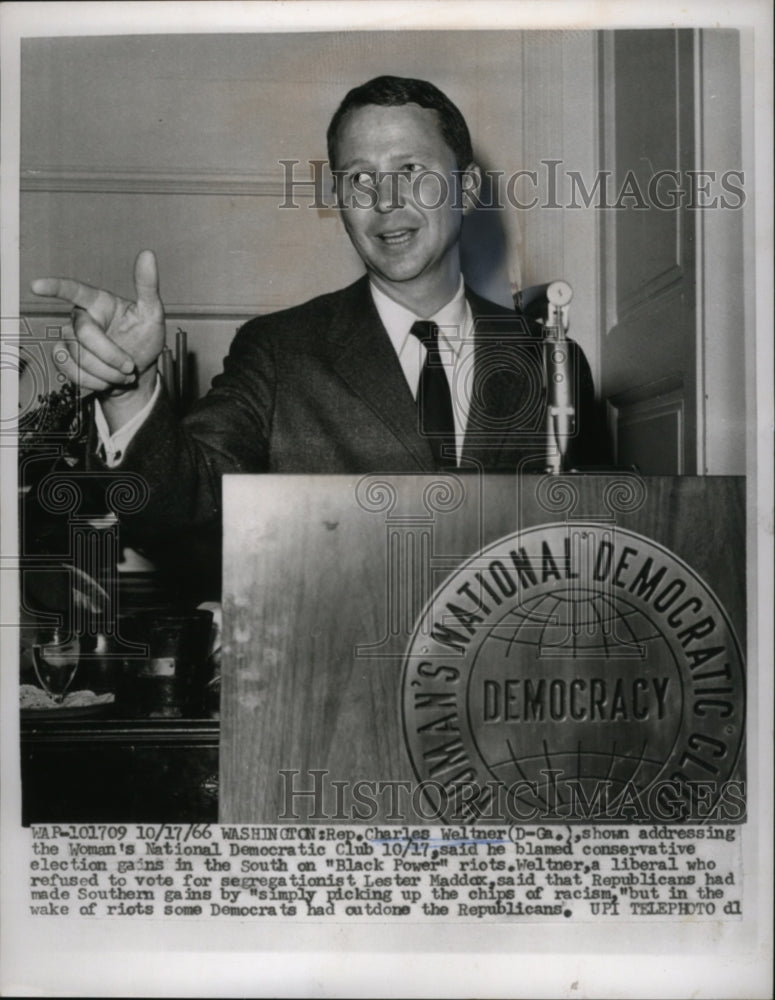 1966 Press Photo Congressman Charles Weltner at Women&#39;s National Democratic Club-Historic Images