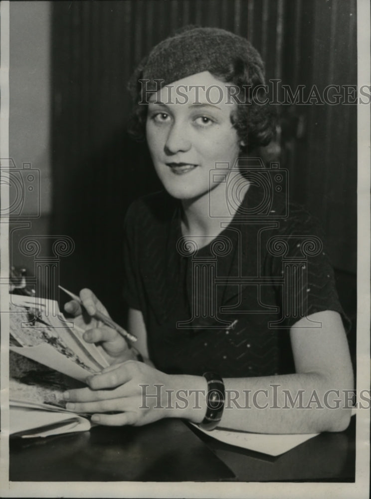 1933 Press Photo Jane Orr Editor 1935 Syllabus Yearbook, Northwestern University - Historic Images
