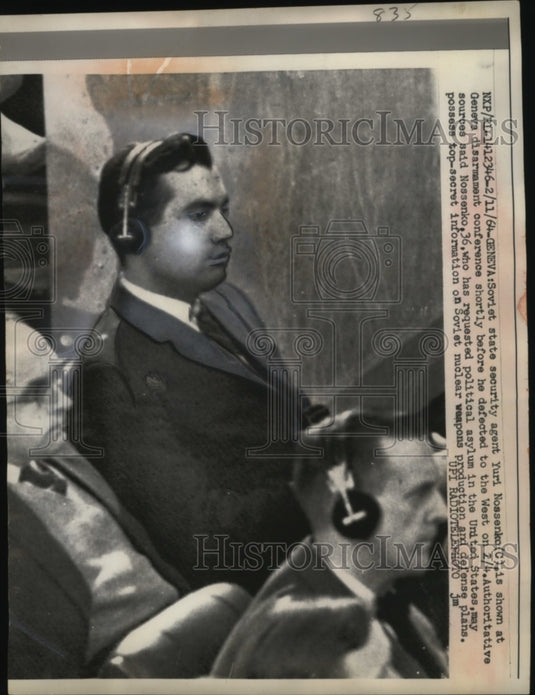 1964 Yuri Nossenko at Disarmament conference, Geneva, Switzerland - Historic Images