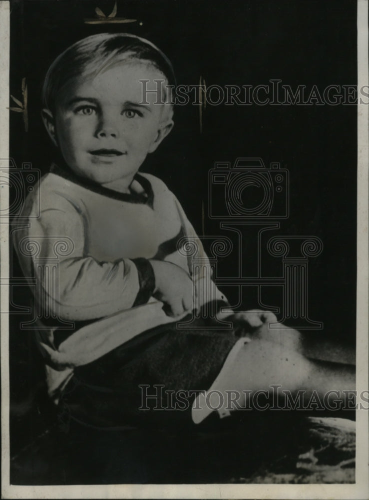 1934 Press Photo Boy Bobby Pitts, Shot by Supposed Drunken Gunman, Chicago - Historic Images
