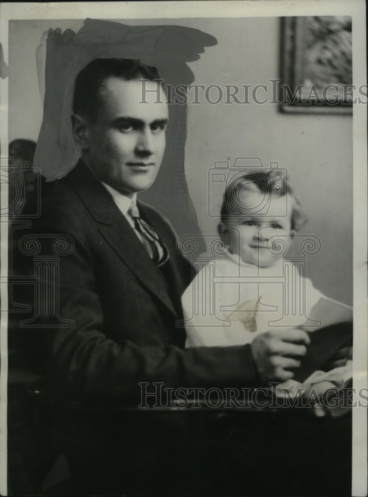1933 William Walton Hall, Kidnapping Victim & Son Billy  - Historic Images